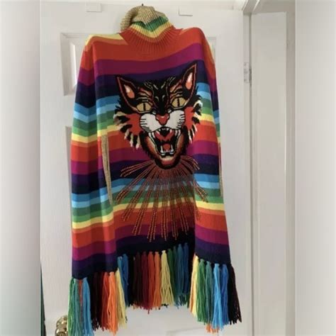 gucci purple angry cat prezzo|Gucci Angry Cat Loved Poncho .